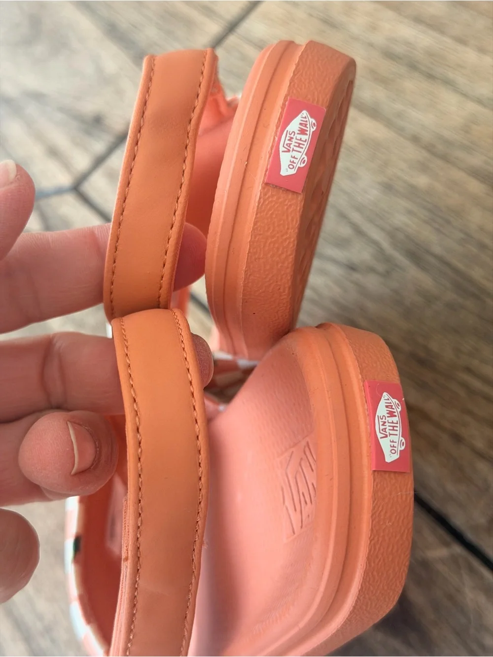 Vans Kids La Costa Slide-On Fruit Checkerboard Sunbaked us 10 new